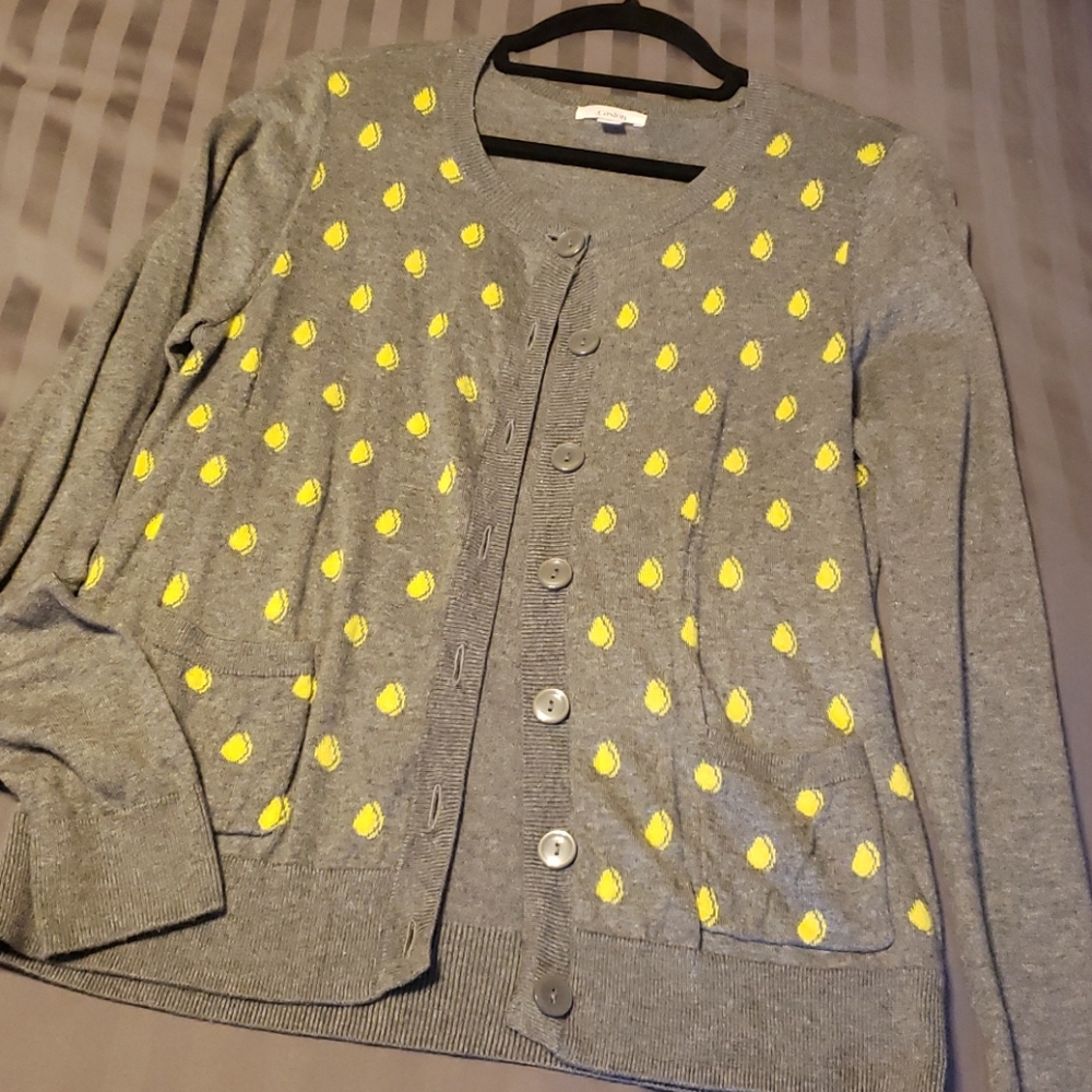 Caslon yellow and gray cardigan